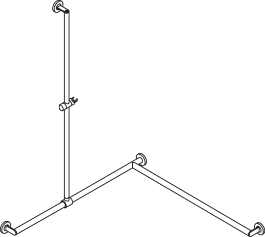 HEWI Haltegriff Ausführung rechts „System 900“ in Schwarz tiefmatt / Chrom HEWI Haltegriff Ausführung rechts „System 900“ in Schwarz tiefmatt / Chrom