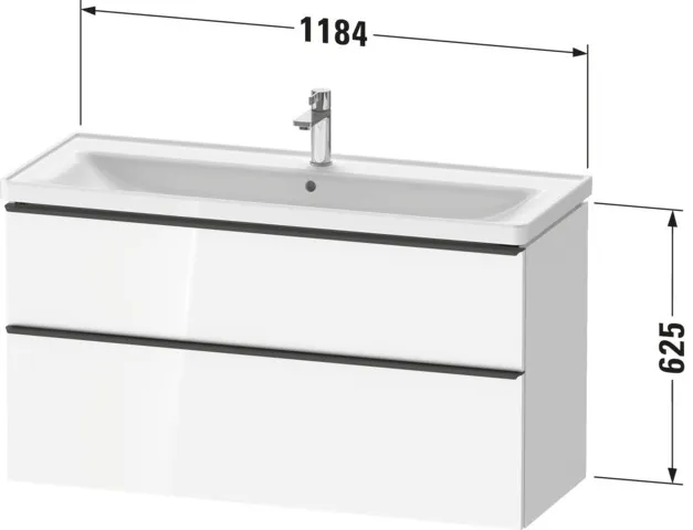 Duravit Waschtischunterschrank wandhängend „D-Neo“ 118,4 × 62,5 × 45,2 cm in Leinen Duravit Waschtischunterschrank wandhängend „D-Neo“ 118,4 × 62,5 × 45,2 cm in Leinen
