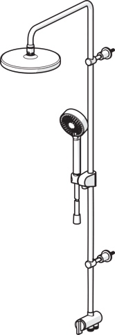 HA Kopfbrause-Set HANSABASICJET 4438 3-strahlig Ausladung 407 mm DN 15 Chrom