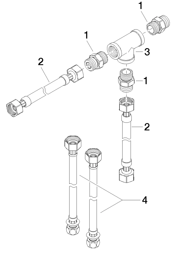 Dornbracht Schlauchset - 2x Druckschlauch Dornbracht Schlauchset - 2x Druckschlauch