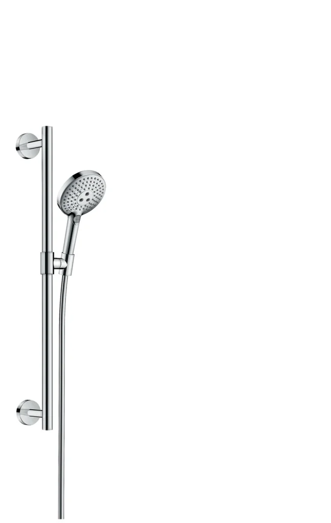 Hansgrohe Raindance Select S Brausenset 120, Chrom, 70 cm Brausestange, 3 Strahlarten, QuickClean, verstellbarer Neigungswinkel