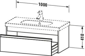 Duravit Waschtischunterschrank wandhängend „Ketho“ 100 × 41 × 45,5 cm in Leinen Duravit Waschtischunterschrank wandhängend „Ketho“ 100 × 41 × 45,5 cm in Leinen
