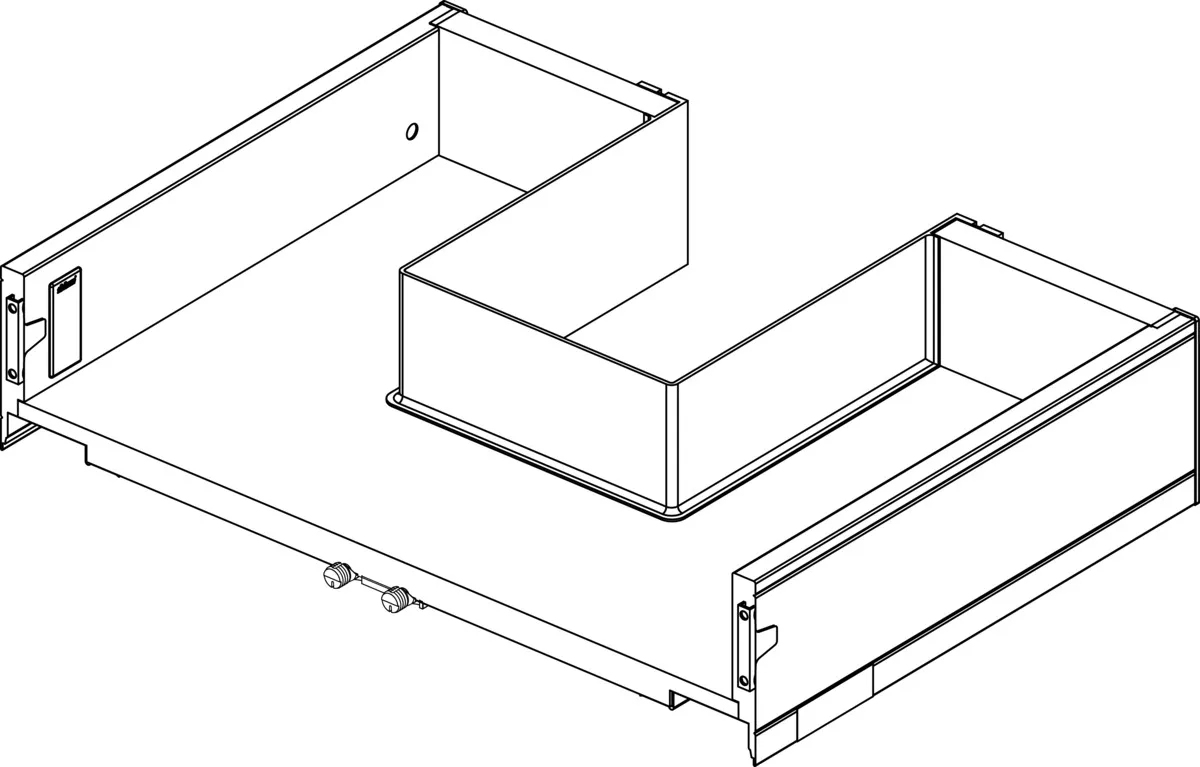 Ideal Standard Adapto Schublade für Waschtischunterschrank 47 cm Anthrazit matt lackiert