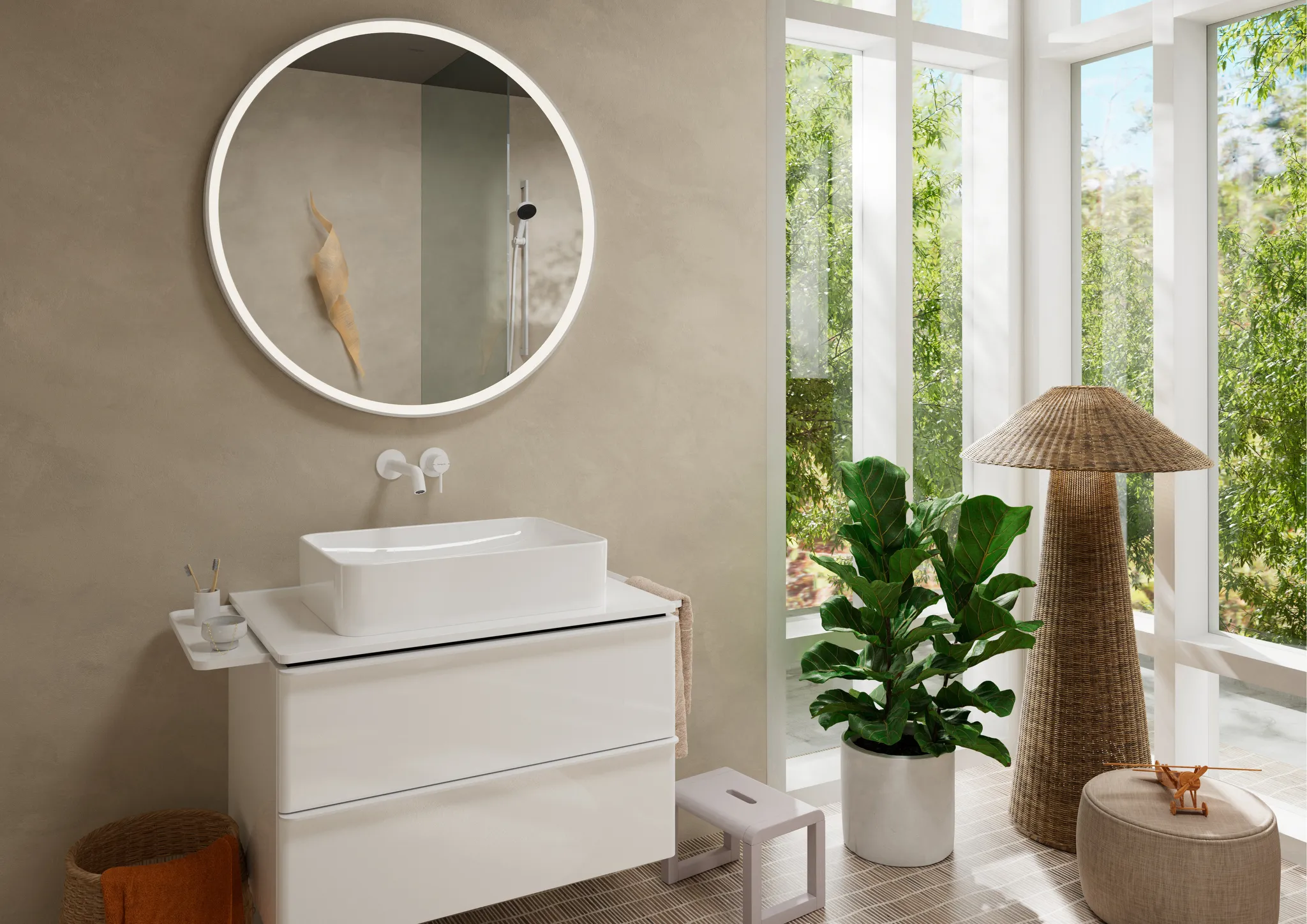 Tecturis S Einhebel-Waschtischmischer Unterputz für Wandmontage mit Auslauf 22,5 cm Chrom Tecturis S Einhebel-Waschtischmischer Unterputz für Wandmontage mit Auslauf 22,5 cm Chrom