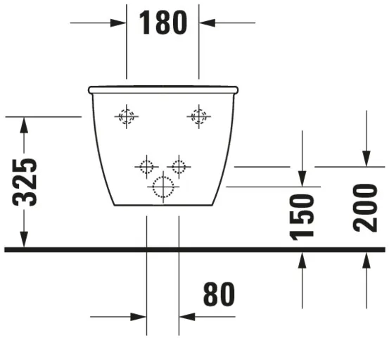 Duravit Wand-Bidet „Darling New“, Befestigung verdeckt 36,5 × 54 × 29 cm