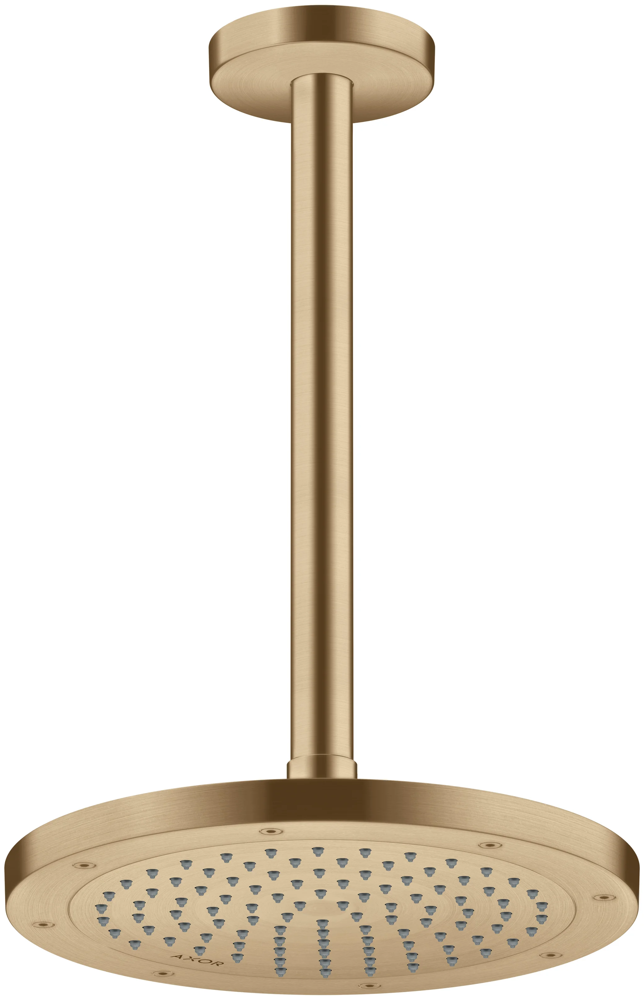 Hansgrohe AXOR ShowerSolutions Kopfbrause 245 1jet Brushed Bronze, 245 mm, verstellbarer Winkel, abnehmbar zur Reinigung, G 1/2 Anschluss