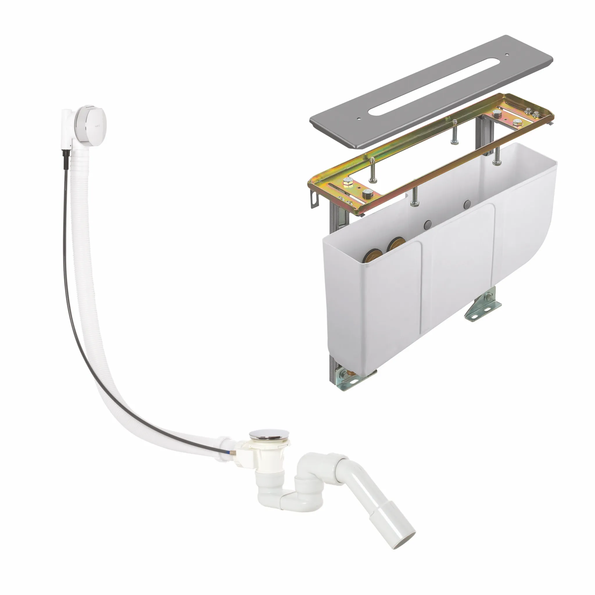 Montageeinheit RohbauSet für 4Loch Armaturen chrom Montageeinheit RohbauSet für 4Loch Armaturen chrom