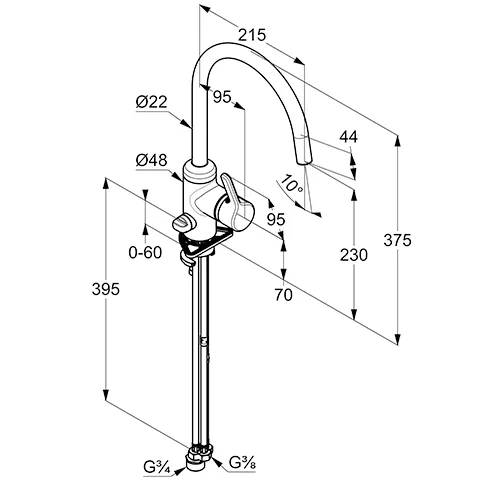 Kludi BINGO STAR Spültisch-Multi-Armatur DN 15 chrom Kludi BINGO STAR Spültisch-Multi-Armatur DN 15 chrom