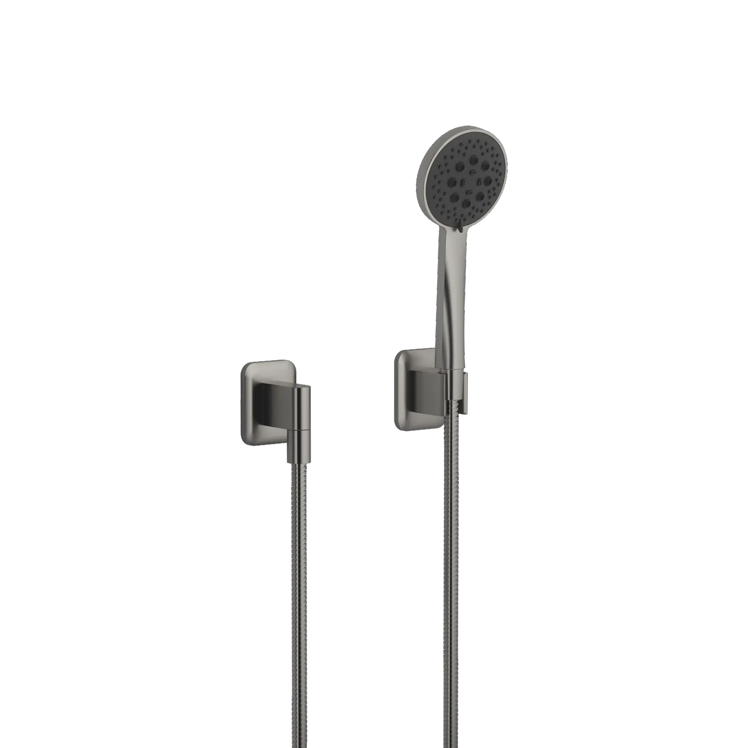 Dornbracht LISSE Schlauchbrausegarnitur mit Einzelrosetten - Dark Platinum gebürstet
