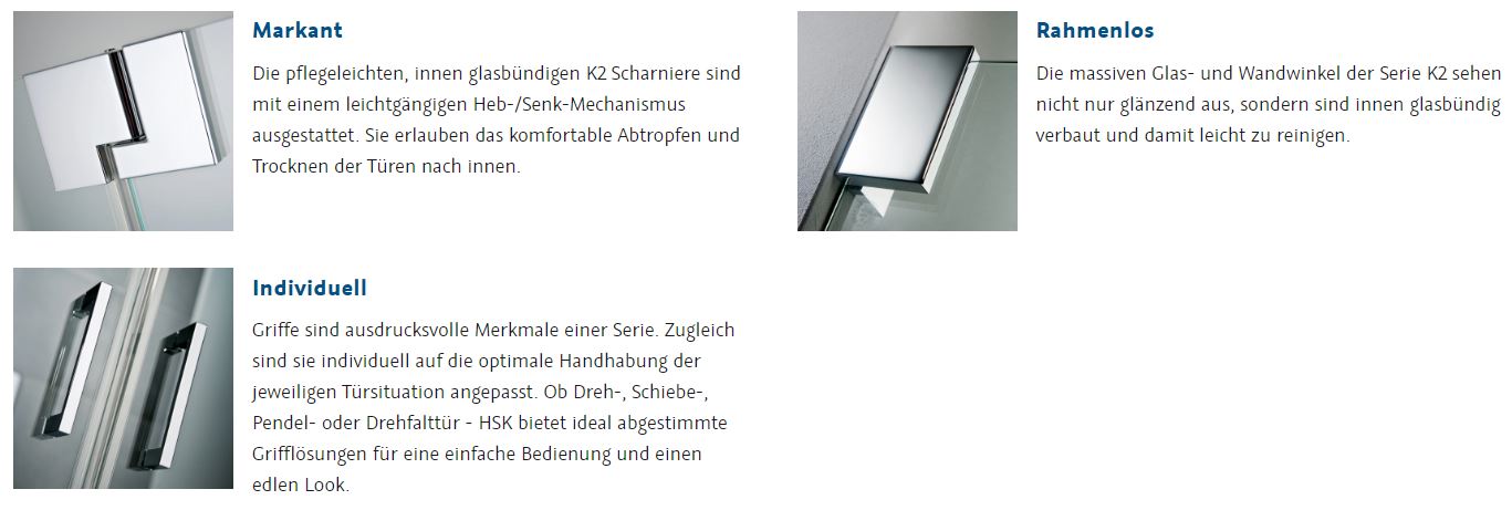 HSK Pendeltür „K2“ Glas Klar hell,