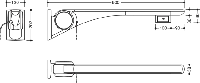 HEWI Stützklappgriff „Serie 802 LifeSystem“ HEWI Stützklappgriff „Serie 802 LifeSystem“