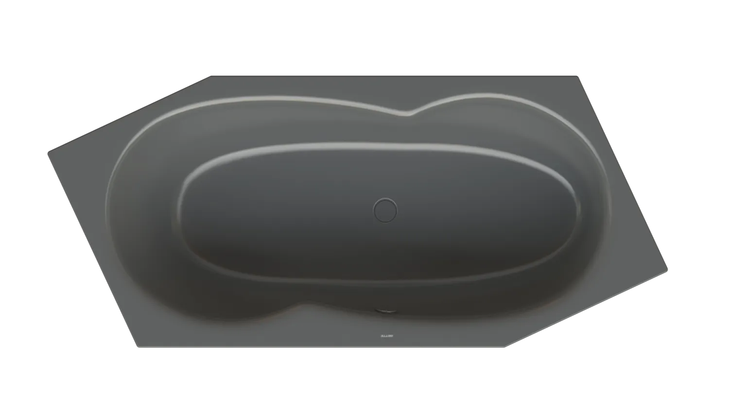 Bette Badewanne BW Sonstige Metric Raven FE, 2060 x 900 mm, 30 mm Randhöhe, 190 l Nutzinhalt, 2-Sitzer, Sechseck, glasierter Titan-Stahl, Überlauf vorne Bette Badewanne BW Sonstige Metric Raven FE, 2060 x 900 mm, 30 mm Randhöhe, 190 l Nutzinhalt, 2-Sitzer, Sechseck, glasierter Titan-Stahl, Überlauf vorne