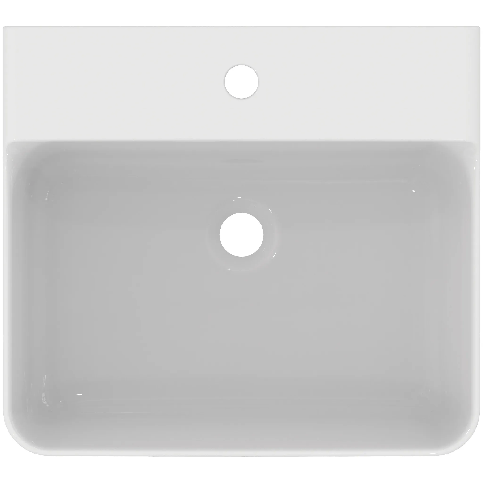Waschbecken „Conca“ 50 × 45 × 14,5 cm, Hahnlochposition mittig in Weiß