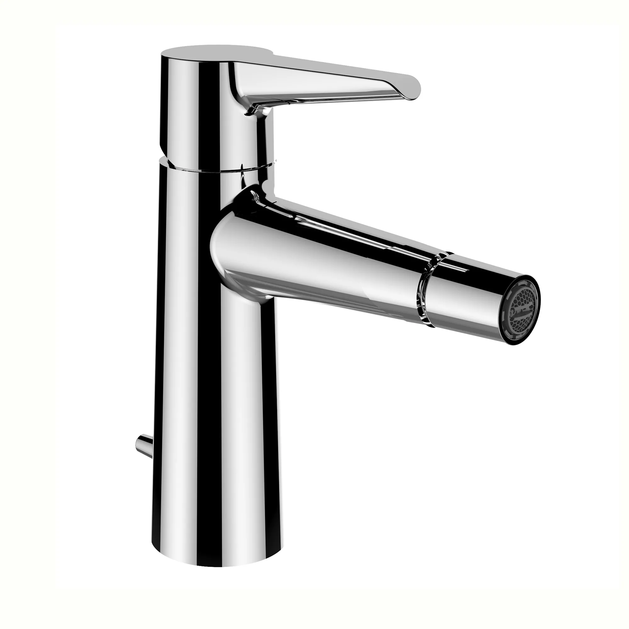 Einhebel-Bidetmischer PURE Festauslauf Ausladung 121mm mit Ablaufventil chrom Einhebel-Bidetmischer PURE Festauslauf Ausladung 121mm mit Ablaufventil chrom