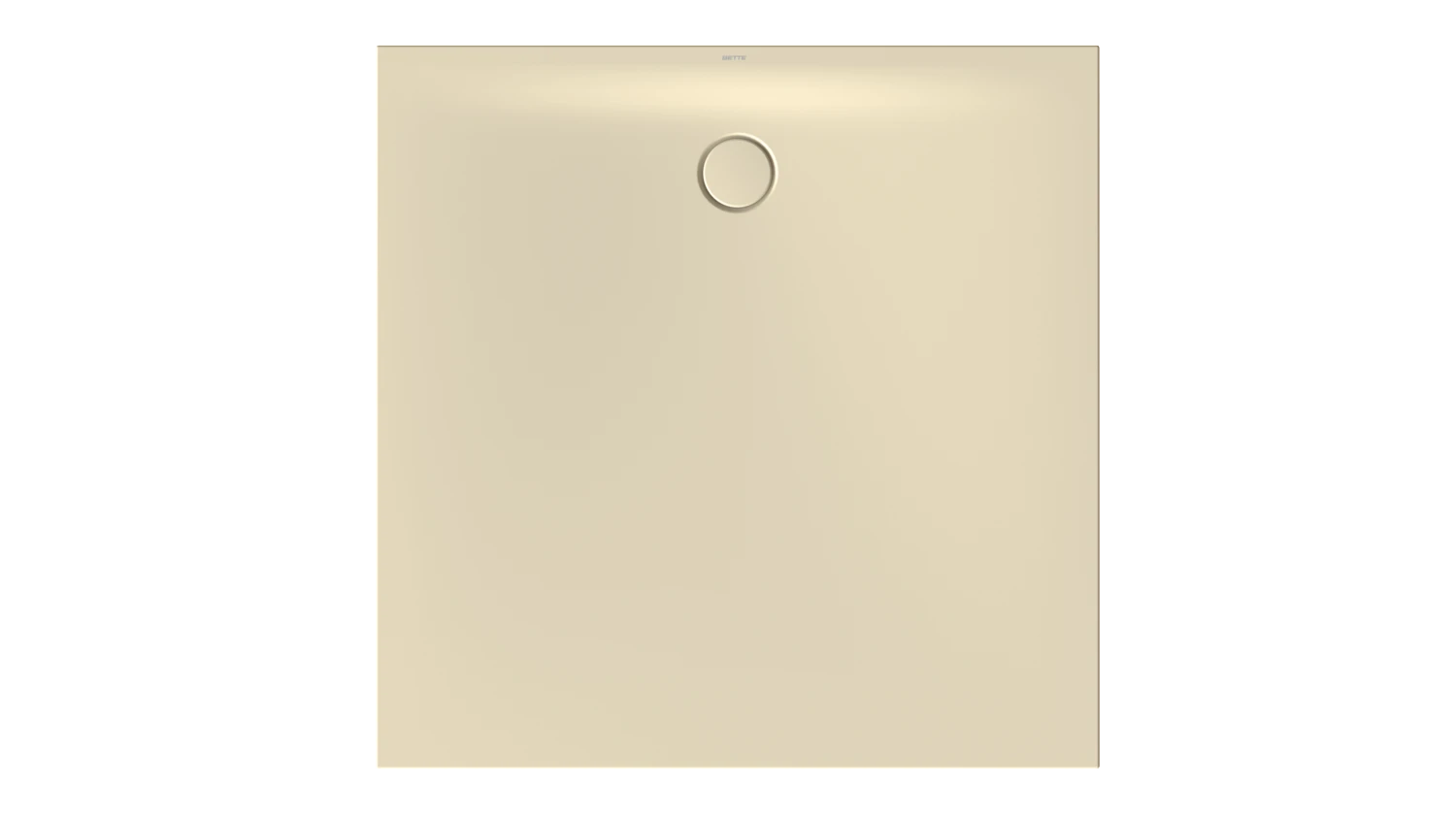 Bette quadrat Duschwanne „BetteFloor Side“ 1200 × 1200 mm mit BetteAntirutsch Pro, ohne Oberflächenveredelung, ohne Wannenträger, in Cream