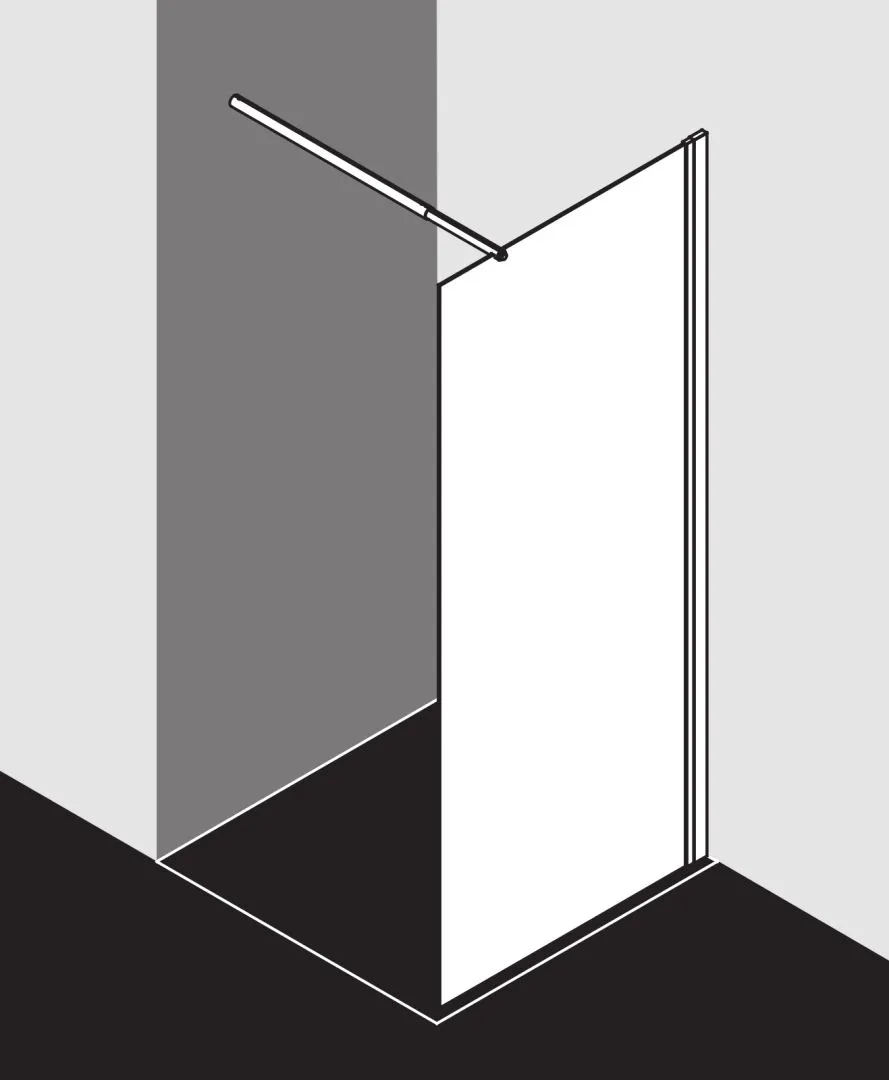 Kermi Duschdesign IBIZA 2000, WALK-IN, H 1850 mm, 725-755 mm Kermi Duschdesign IBIZA 2000, WALK-IN, H 1850 mm, 725-755 mm