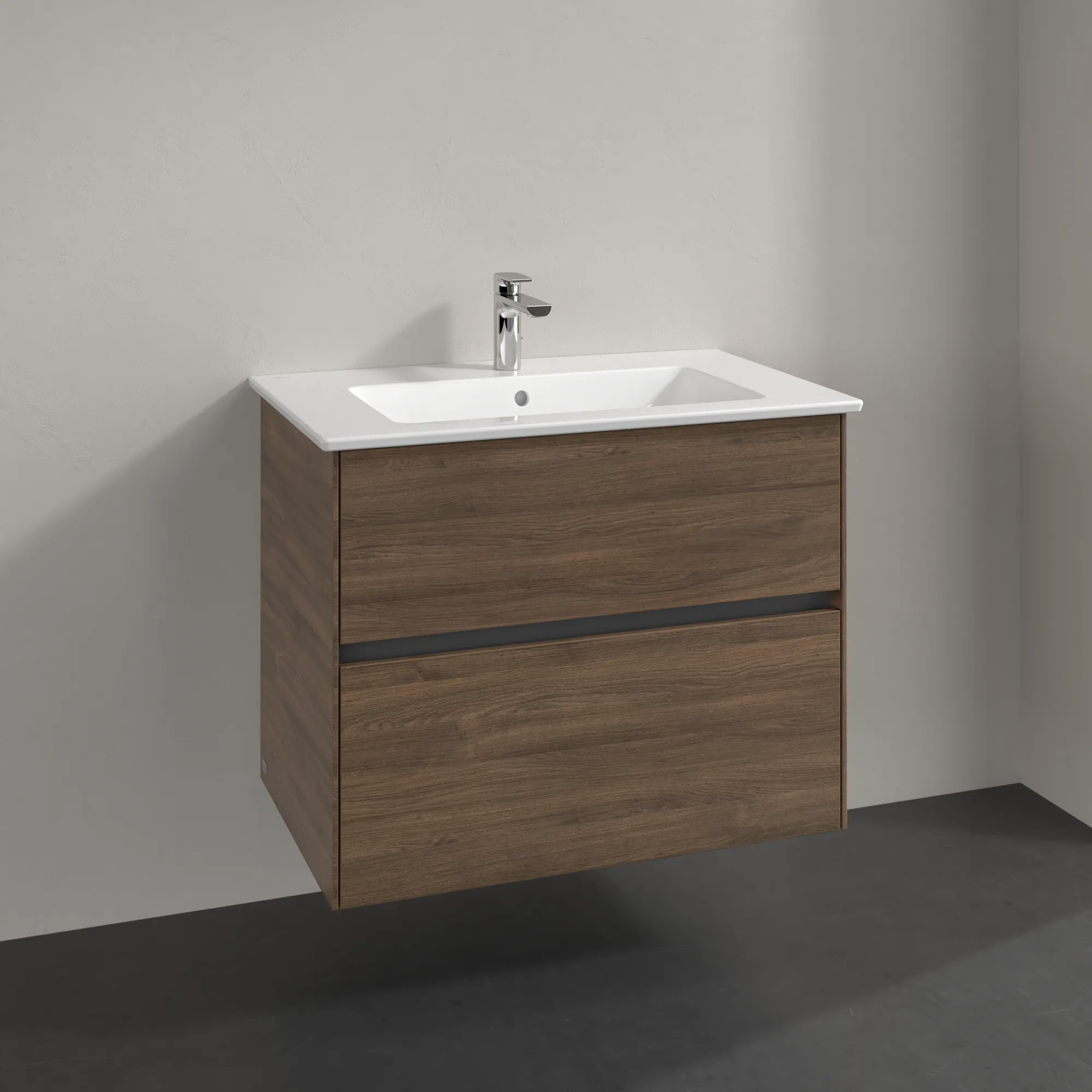 Villeroy & Boch Waschbeckenunterschrank Collaro C14400, Arizona Oak, 761x610x480 mm, 2 Auszüge mit SoftClosing, Wandmontage Villeroy & Boch Waschbeckenunterschrank Collaro C14400, Arizona Oak, 761x610x480 mm, 2 Auszüge mit SoftClosing, Wandmontage