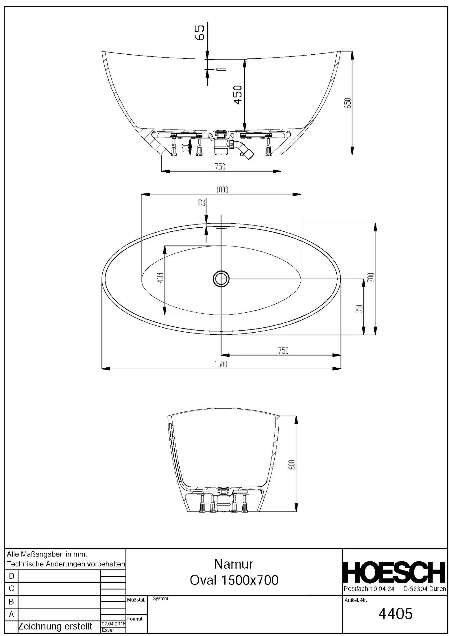 Hoesch Namur Badewanne 1500x700 freistehend Solique BiColor Weiß-Schiefergrau Hoesch Namur Badewanne 1500x700 freistehend Solique BiColor Weiß-Schiefergrau