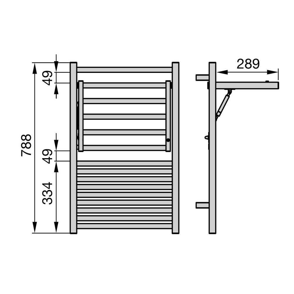 Zehnder Design-Heizkörper „Zeno Wing“ für Warmwasser-Zentralheizung oder gemischten Betrieb mit 50 mm-Mittelanschluss 50 × 78,8 cm