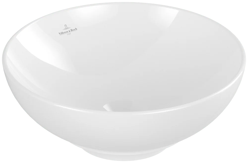 Villeroy & Boch Loop & Friends Aufsatzwaschbecken 380x380mm Rund ohne Überlauf Weiß Alpin