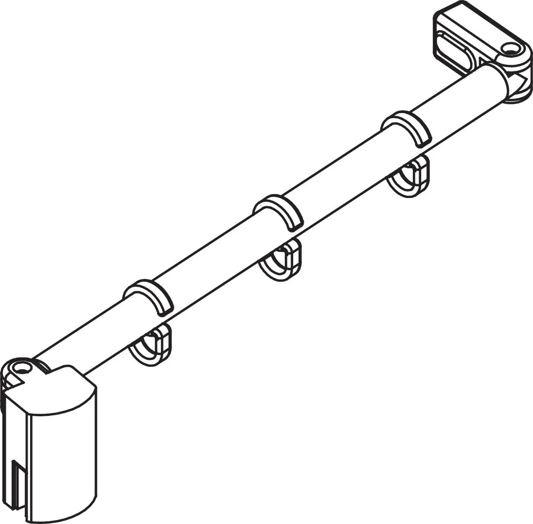 Kermi Duschdesign Stabilisierung „DIGA“ 700 mm in Silber Hochglanz