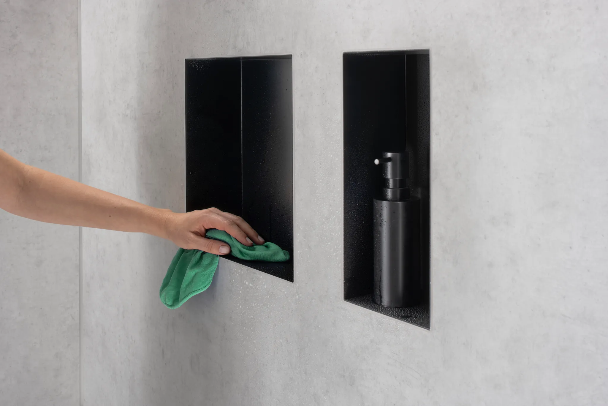 Hansgrohe XtraStoris Minimalistic Wandnische rahmenlos 300⁄300⁄100, Mattschwarz