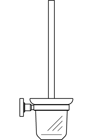 Ideal Standard Toilettenbürstengarnitur „IOM“ 11,2 × 37,2 cm in Chrom, Befestigung verdeckt