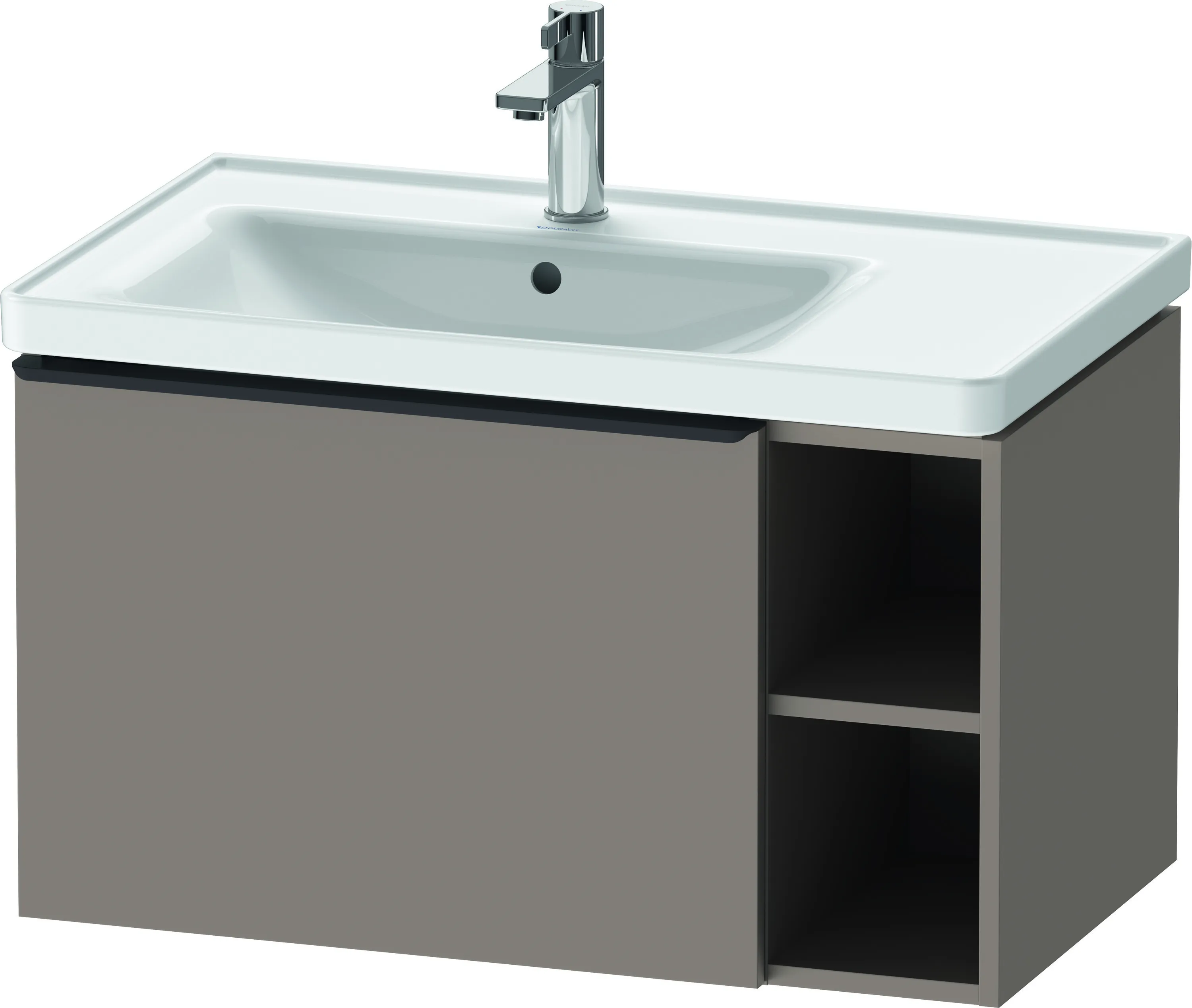 Duravit Waschtischunterschrank wandhängend „D-Neo“ 78,4 × 44 × 45,2 cm Basalt Matt