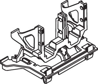 Hebelblock Spülkasten des Systems S 50, für Spülkasten der höhenverstellbaren WC-Module S50.02...