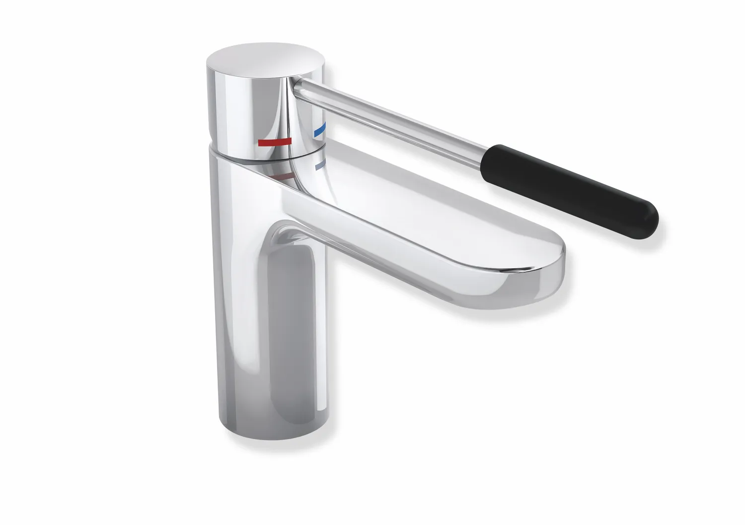 Einhand-Waschtischarmatur „System-Armaturen“ 19,9 cm in Tiefschwarz