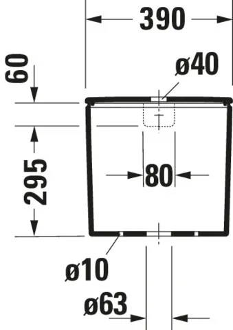 Spülkasten „DuraStyle“ 39 × 37 × 17 cm