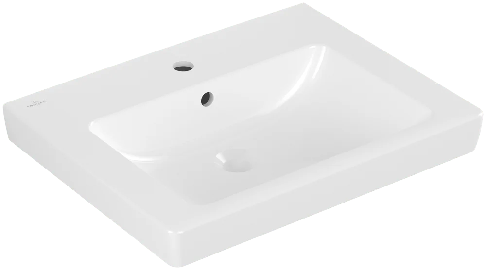 Villeroy & Boch Subway 2.0 Waschbecken, 600x470x155mm, weiß Alpin, Rechteck, glänzend, mit Überlauf