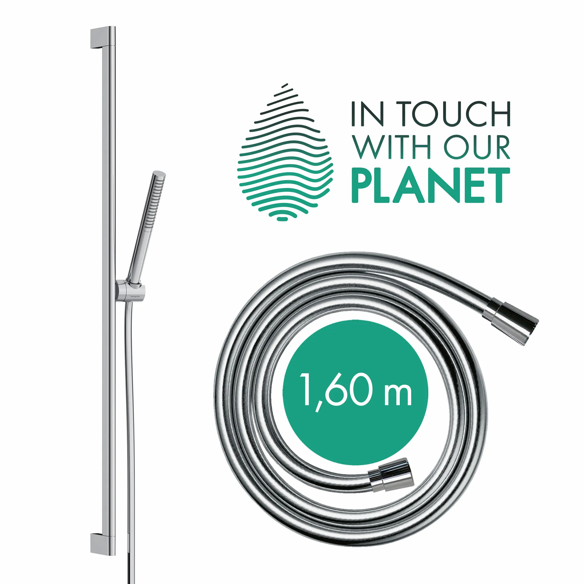 Hansgrohe Pulsify S Brauseset 100 1jet EcoSmart+ mit schwenkbarer Brausestange 95 cm, Chrom Hansgrohe Pulsify S Brauseset 100 1jet EcoSmart+ mit schwenkbarer Brausestange 95 cm, Chrom