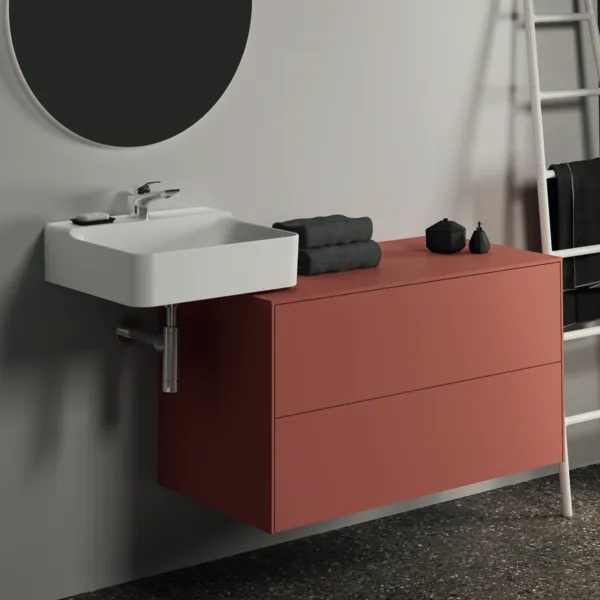 Ideal Standard Waschtischunterschrank Conca, 1002x505x550mm, Sunset, 2 Auszüge, Push-Open mit Softclose-Einzug