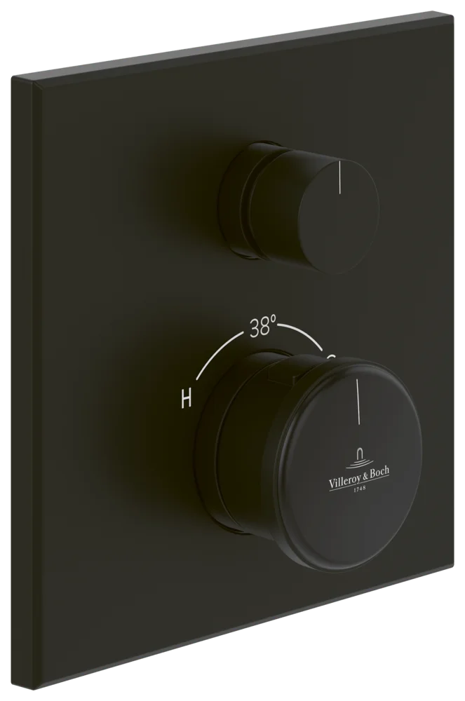 Villeroy & Boch Unterputz-Thermostat Vea, 157x45x157 mm, Matt Black