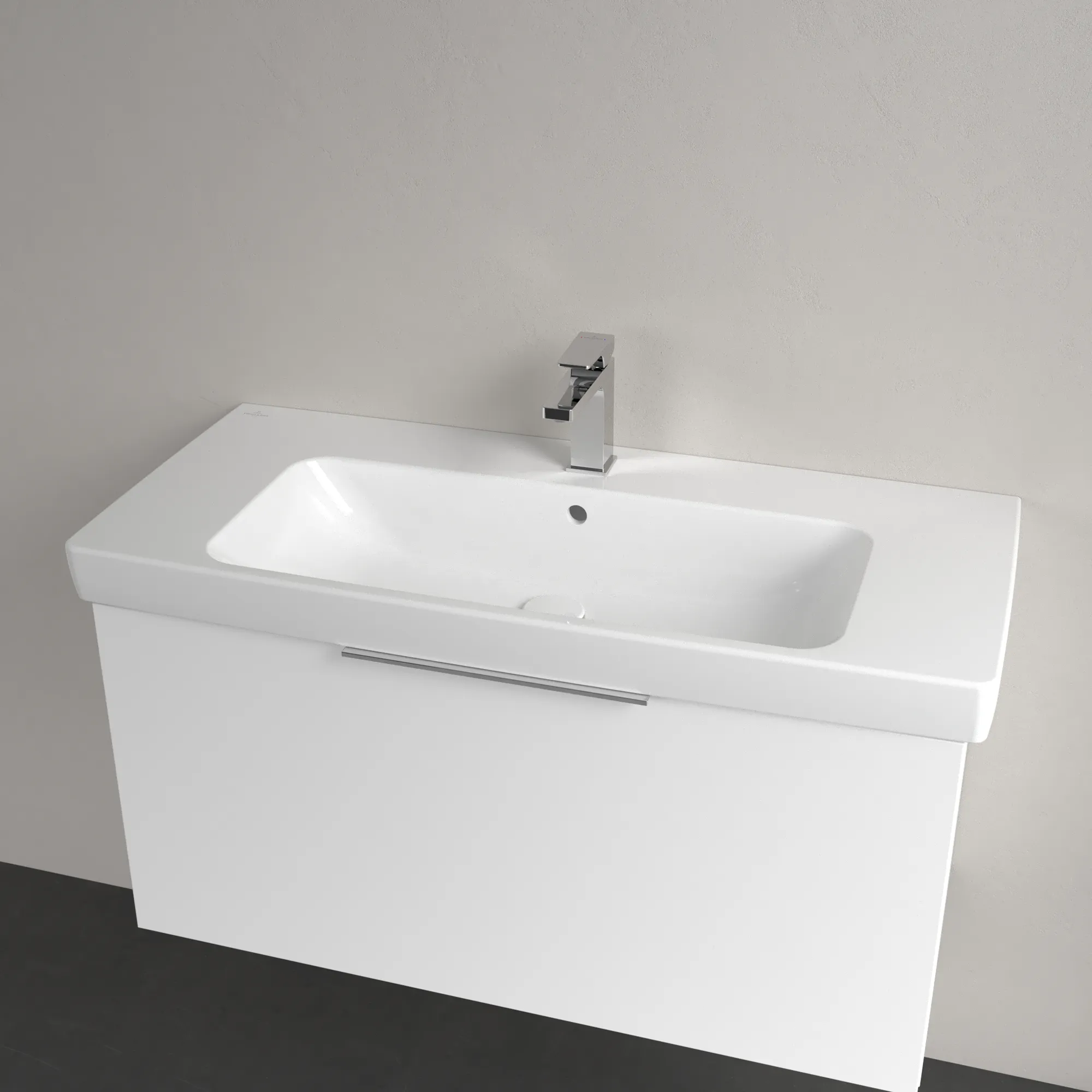 Villeroy & Boch Waschbecken „Architectura“ 1000 × 460 × 165 mm, ohne Hahnlochbohrung, für Becken mittig