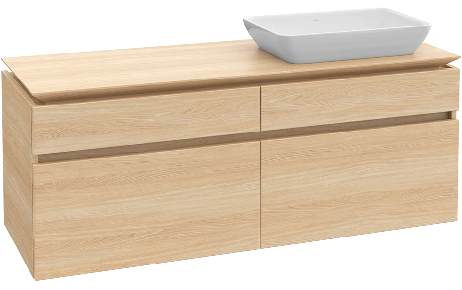 Villeroy & Boch Halbeinbau-Aufsatzwaschbecken Venticello, 555x360x180mm, weiß Alpin, glänzend, mit Überlauf