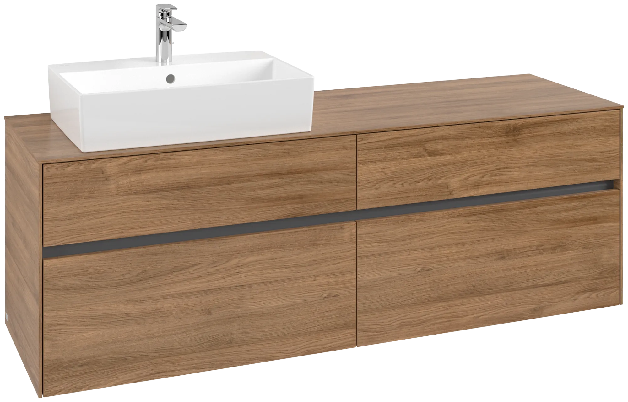 Villeroy & Boch Collaro Waschbeckenunterschrank C13500, 1600x548x500mm, Kansas Oak