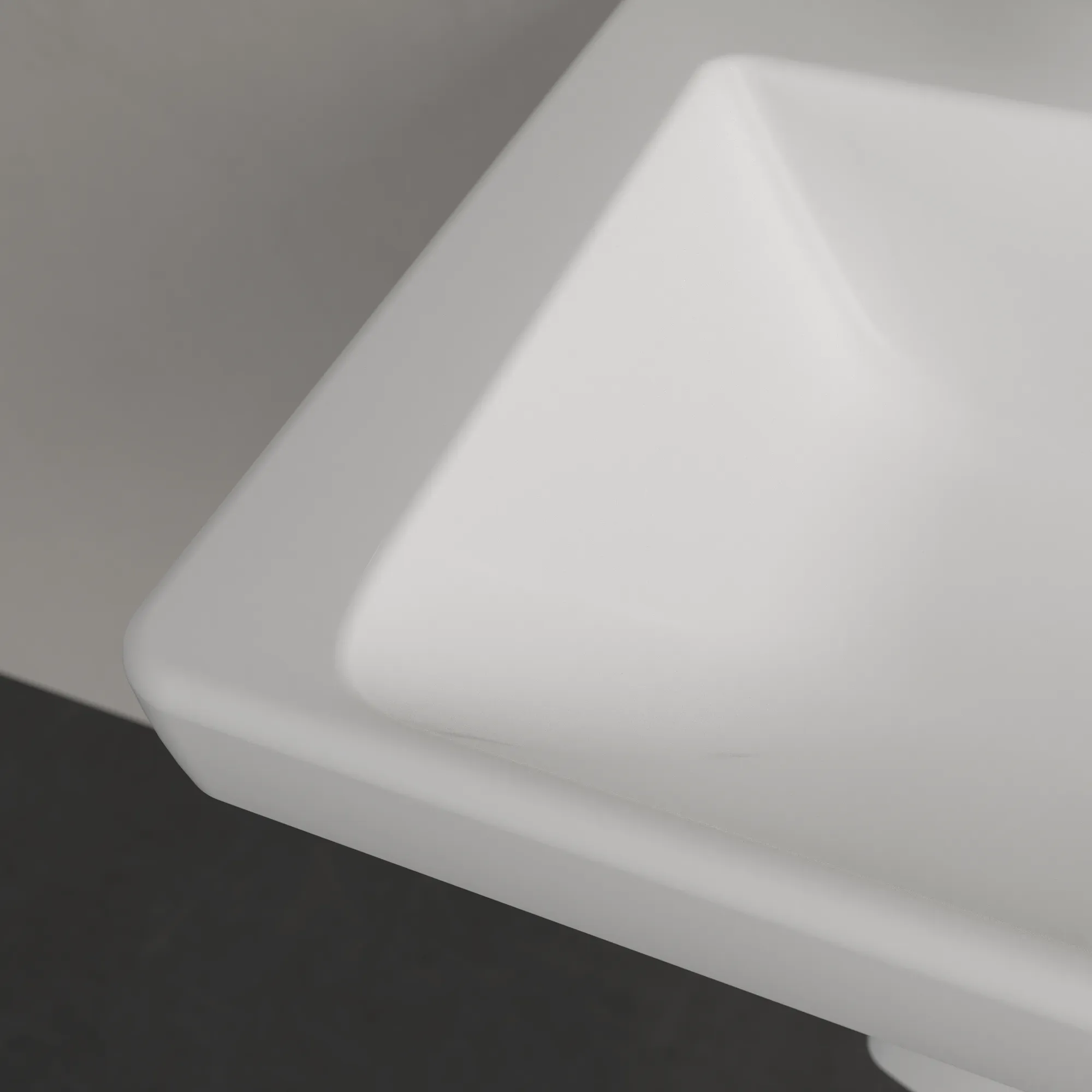 Villeroy & Boch Wandwaschtisch „Subway 3.0“ 550 × 440 × 165 mm, ohne Hahnlochbohrung, Hahnlochposition mittig in Stone White Villeroy & Boch Wandwaschtisch „Subway 3.0“ 550 × 440 × 165 mm, ohne Hahnlochbohrung, Hahnlochposition mittig in Stone White