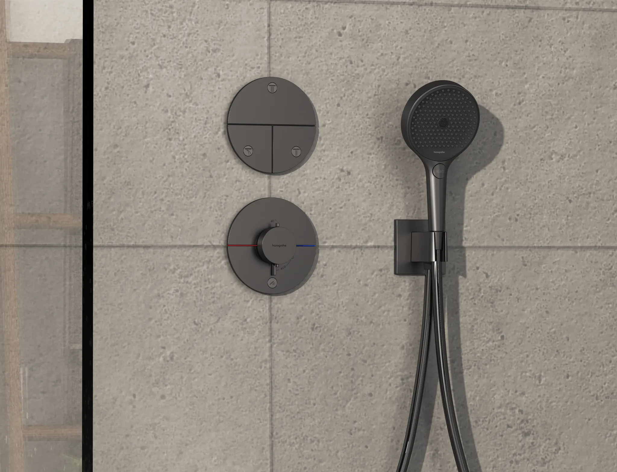 ShowerSelect Comfort S Thermostat Unterputz für 1 Verbraucher und einen zusätzlichen Abgang Chrom ShowerSelect Comfort S Thermostat Unterputz für 1 Verbraucher und einen zusätzlichen Abgang Chrom