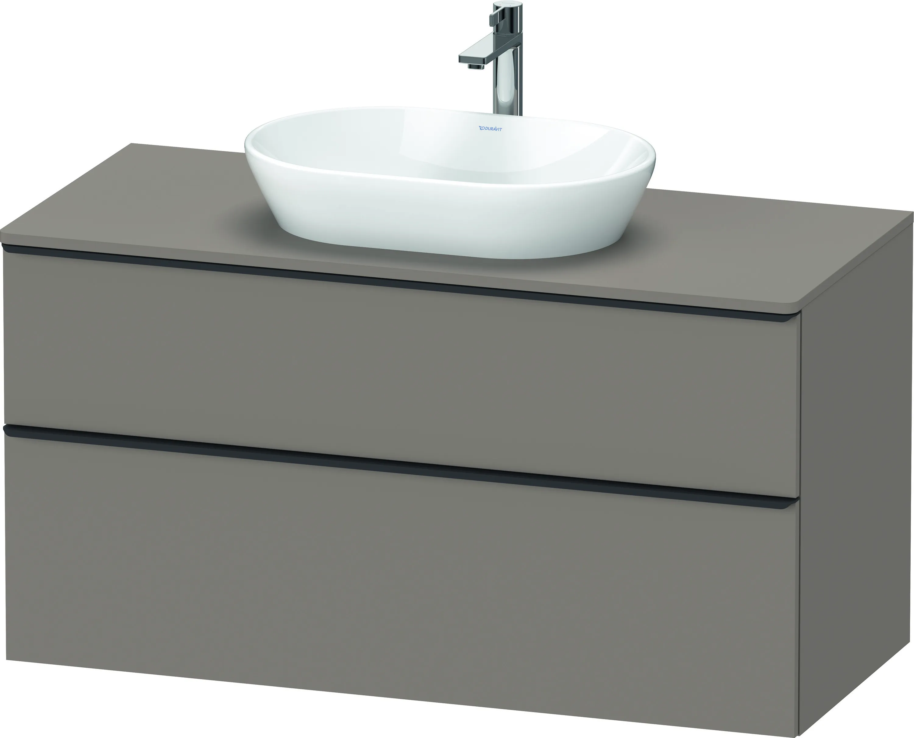 Duravit Waschtischunterschrank wandhängend „D-Neo“ 120 × 66,4 × 55 cm Basalt Matt