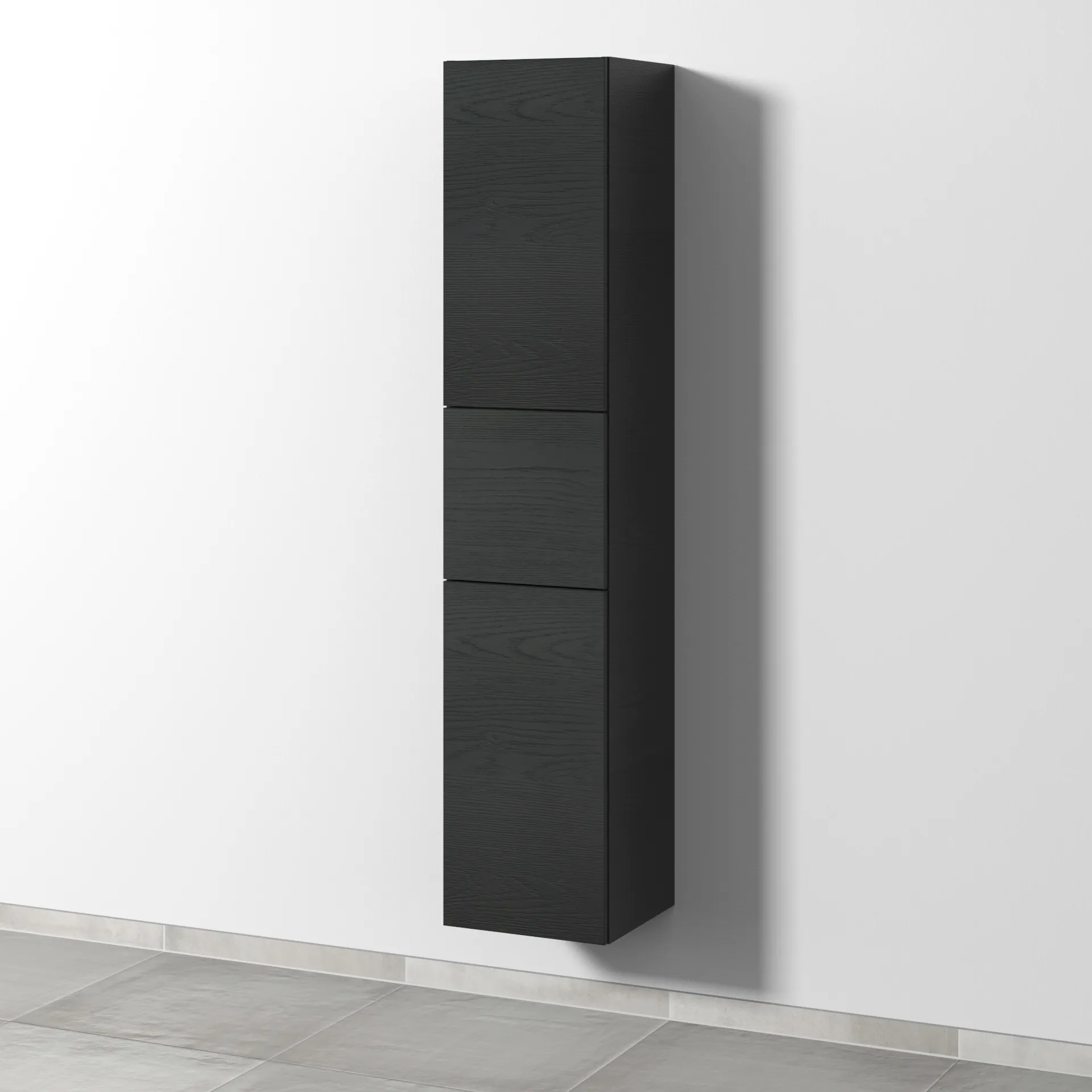 Sanipa Hochschrank „3way“ 350 × 1700 × 345 mm Anschlag links, in Black Oak, Anschlag links