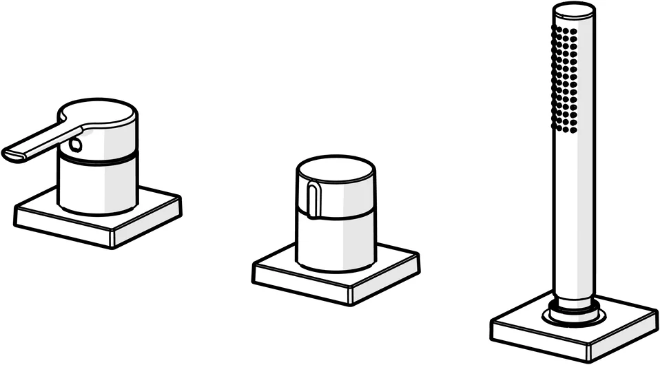 HansaRONDA Wannenarmatur Einhebelmischer Fertigmontageset für Wanne/Brause HansaRONDA Wannenarmatur Einhebelmischer Fertigmontageset für Wanne/Brause