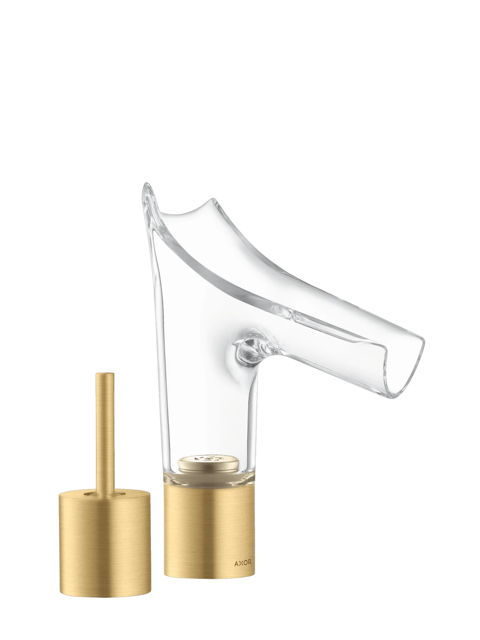 Hansgrohe AXOR Starck V 2-Loch Waschtischmischer 110 mit Ablaufgarnitur, Brushed Gold Optic