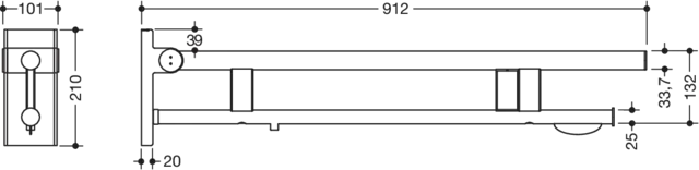 HEWI Stützklappgriff „System 900“