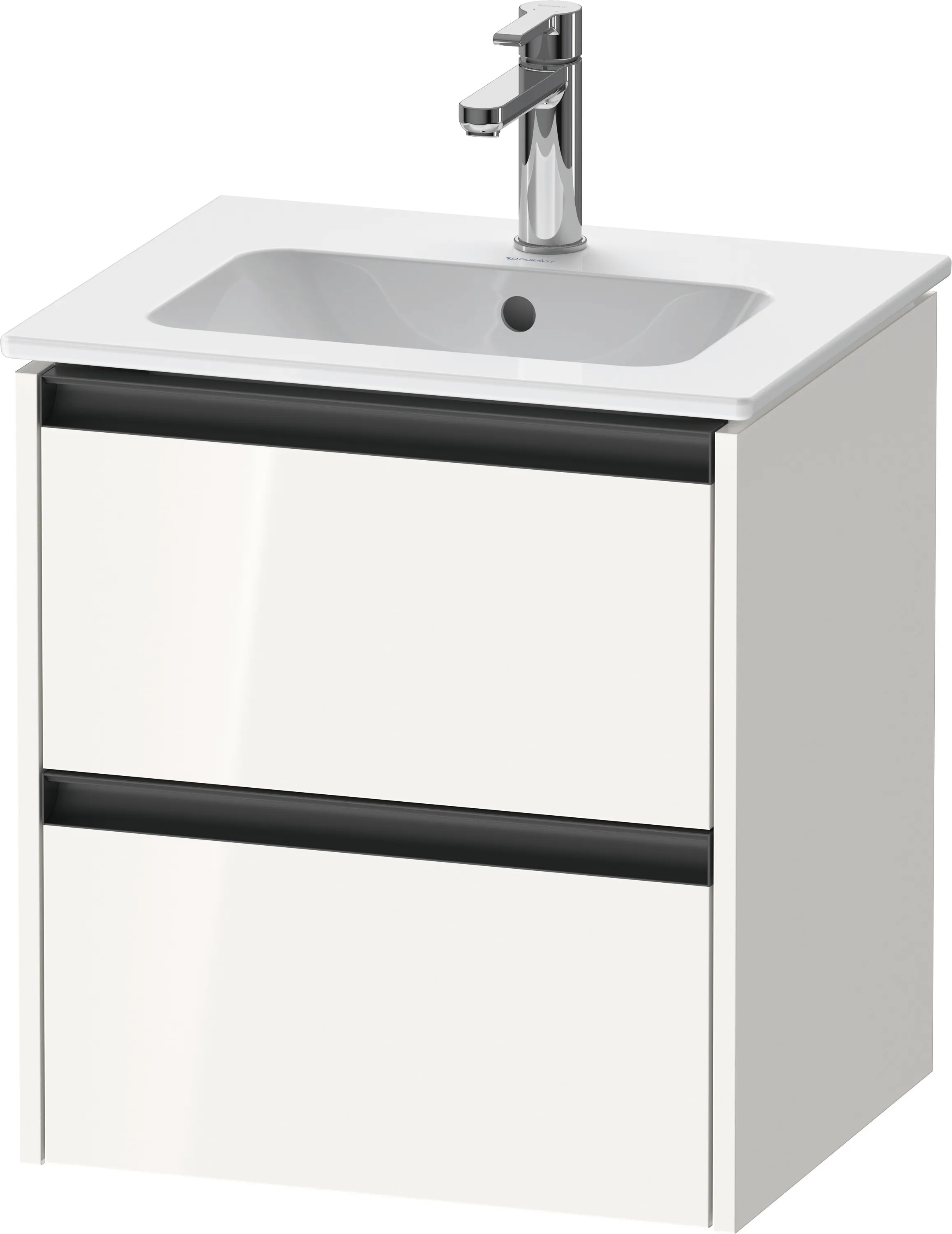 Duravit Waschtischunterschrank wandhängend „Ketho.2“ 51 × 54,9 × 42 cm Weiß Hochglanz