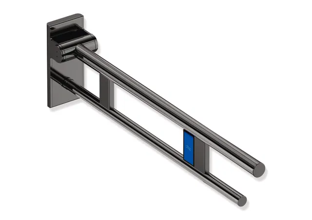 HEWI Mobiler Stützklappgriff Duo Design A Edelstahl PVD 750 mm links HEWI Mobiler Stützklappgriff Duo Design A Edelstahl PVD 750 mm links