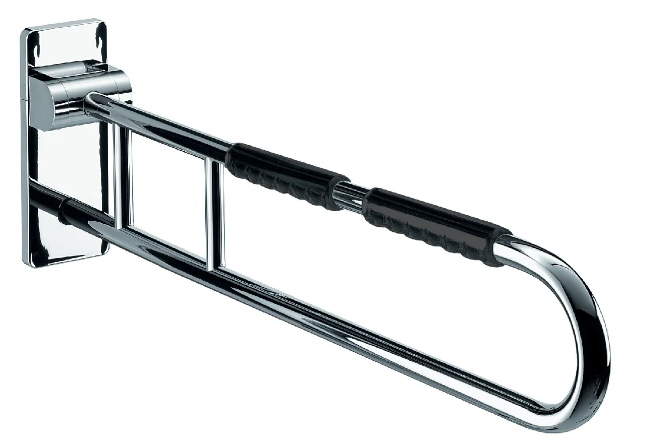 emco Stützklappgriff „system 2“ 850 mm in chrom / schwarz emco Stützklappgriff „system 2“ 850 mm in chrom / schwarz