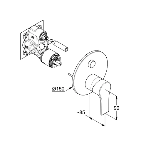 ZENTA SL UPWafü/Br.EHM Push Set m. Funktionseinheit, eigensicher, für SLIM.BOXX 88022, chrom ZENTA SL UPWafü/Br.EHM Push Set m. Funktionseinheit, eigensicher, für SLIM.BOXX 88022, chrom