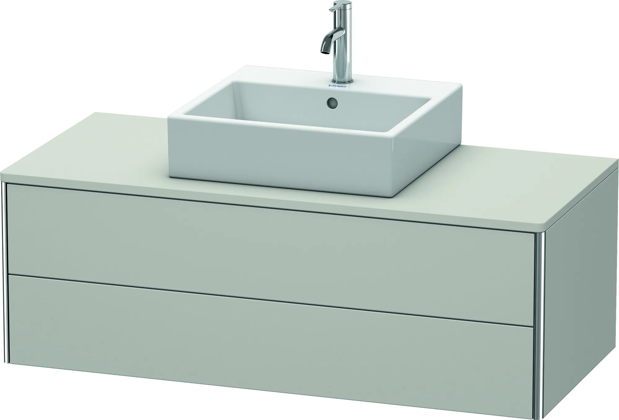 Duravit Waschtischunterschrank wandhängend „XSquare“ 120 × 40 × 54,8 cm Betongrau Matt